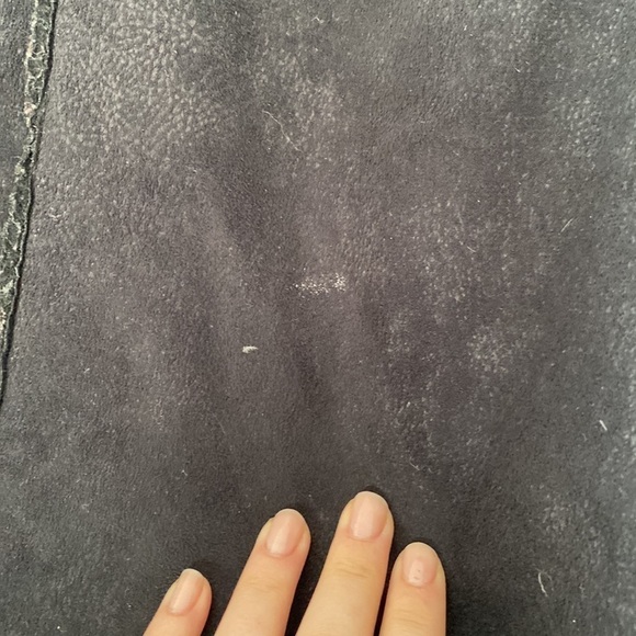 American Eagle Faux Suede Moto Jacket, black, size M - Picture 6 of 7